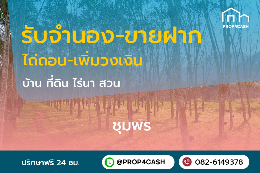 รับจำนองขายฝากบ้านที่ดินคอนโดในพื้นที่จังหวัดชุมพรและใกล้เคียง